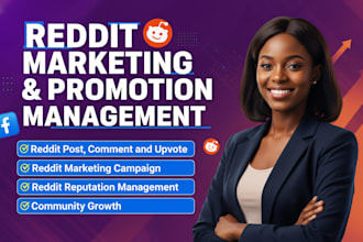 do reddit marketing for website saas and ai promotion with management
