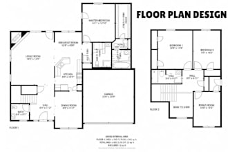 design architectural floor plans drawings sketchup redraw autocad 2d floor plan