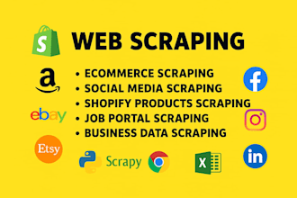 scrape and import products from shopify woocommerce wix amazon etsy ebay tiktok