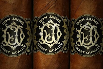 do premium cigar band, cigar box, cigar ring, cigar label, and cigar logo design
