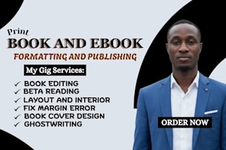 do amazon KDP book and ebook formatting and publishing