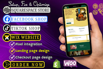 do squarespace landing page design facebook meta pixel capi wix checkout page