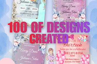 create eye catching , creative and luxury invitation cards