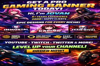 design eye catching gaming banner youtube gaming banner esports banner