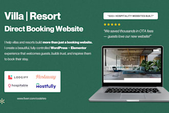 build a premium villa direct booking website