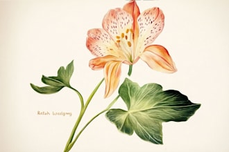 draw an unique botanical illustration