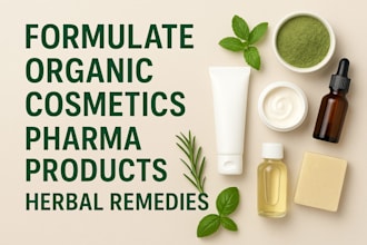formulate organic cosmetics, pharma products herbal remedies