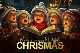 create ai christmas, new year, holiday wishes music video