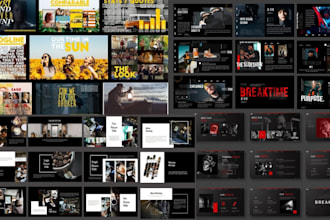 design movie pitch deck, tv show, netflix, film deck, cinematic deck, media kit