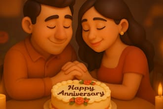 draw your custom illustration for a birthday, wedding, or anniversary gift
