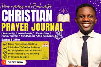 write christian ebook, prayer journal, devotional, editing amazon KDP, workbook