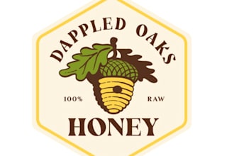 design organic fresh bee honey logo