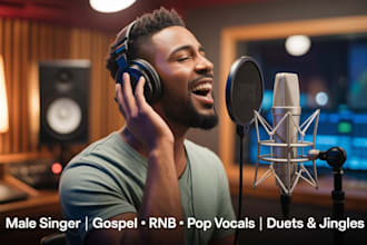 be your male vocals for duets jingles and gospel or rnb