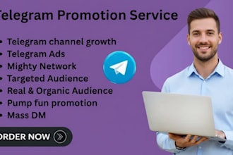 promote your telegram channel or group to real and organic users, telegram ad