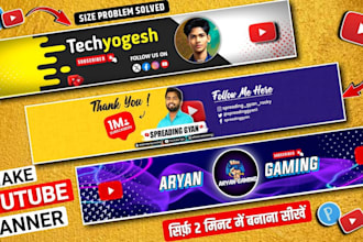 design professional game banners and youtube banners for gamers