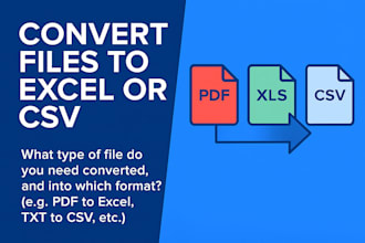 convert your file to excel, CSV or json format