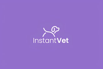 do modern pet, dog, animal care and veterinary logo design