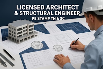 provide permit drawings with licensed engineer stamp tennessee, south carolina