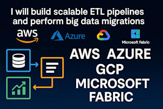 do etl pipelines and perform big data migrations on AWS, azure, gcp,and fabrics