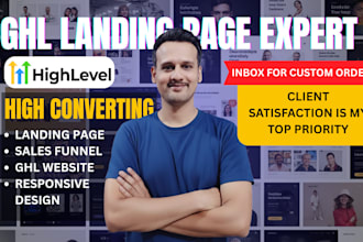 design gohighlevel landing page, ghl funnel, gohighlevel website, sales funnel