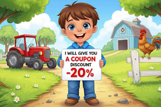 do handrawn children storybook illustration, kids story, picture book cover