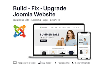 build joomla business website landing page fix joomla errors upgrade