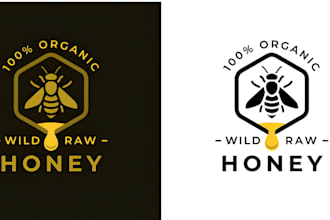 do modern honey logo design