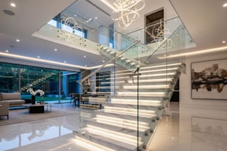 do 3d staircase, monumental stairs, balconies with rendering