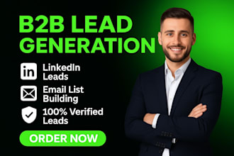 do linkedin research, b2b lead generation and email list building