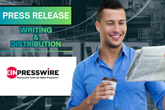 write and distribute your press release, PR publishing via ein presswire network