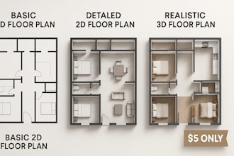 redraw floor plan for real estate agent with proper functionality