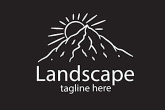 create minimal line art logo design