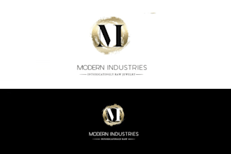 do modern minimalist luxury monogram, fashion and jewelry logo design