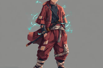 be design anime and manga character illustration