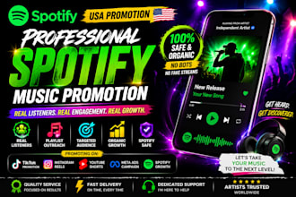 do a professional USA spotify music promotion