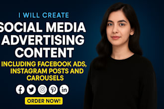 do social media advertising, facebook ads posts, instagram posts and carousel