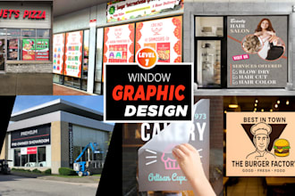 create window graphic, shop front and store front design