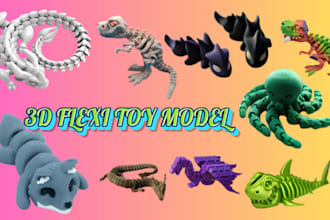 sculpt cute flexi toy articulated model action figure toy bjd model 4 printing