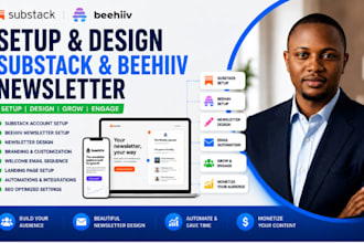 setup substack account beehiiv newsletter substack newsletter design