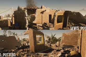 build 3d survival game environment, 3d environment for rpg, fps, tps game in ue5