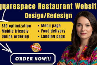 design, redesign a high converting squarespace website for vegan restaurants