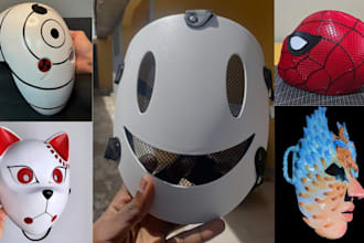 do 3d cosplay mask 3d helmet dj mask helmet wearable christmas mask helmet