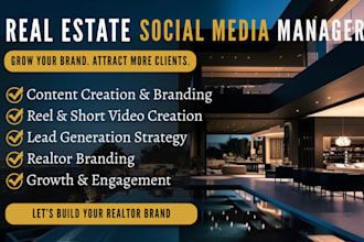 be your real estate social media manager for instagram and facebook growth