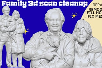 do stl file repair scan cleanup fix mesh file modification edit obj file model