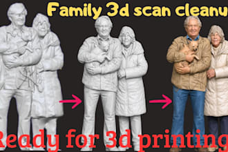 redesign 3d files stl scan cleanup fix mesh modify, optimize 3d model printing