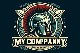 design vvintage spartan head mascot logo t shirt design