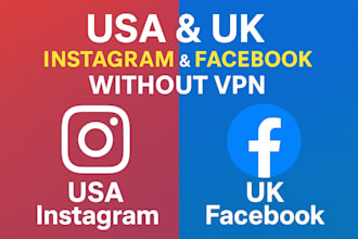 create USA or UK instagram or facebook accounts no VPN