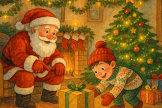 do christmas children book illustrations