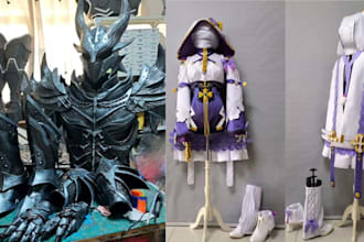 create 3d wearable cosplay, full body armor, helmet, eva foam armor fdm printing