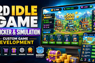 develop 2d idle clicker and simulation games